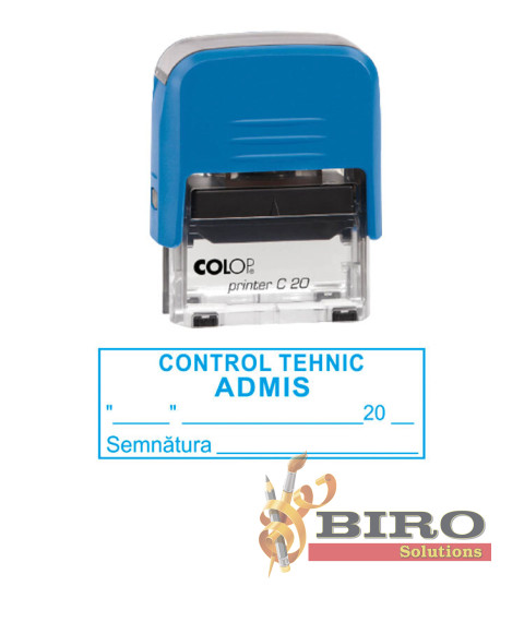 Ștampilă /CONTROL TEHNIC ADMIS/, COLOP Printer C20